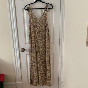 Leopard Print Maxi Slip Dress
